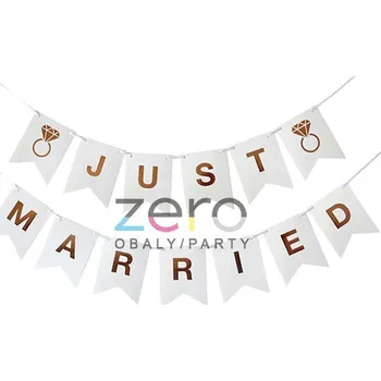 Svatební dekorace Banner svatební 'Just Married' 18 x 300 cm