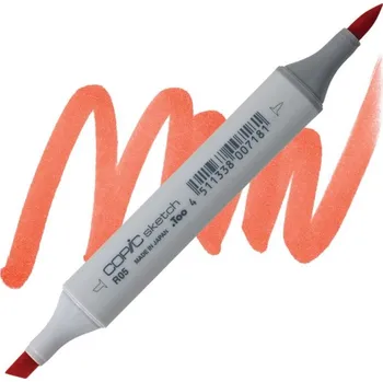 Lihová fixa COPIC Sketch oboustranná Brush & Chisel, R05 Salmon red