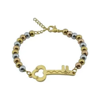 Náramek Doria Náramek korálkový z oceli KEY L314