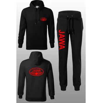 MMO Tepláková souprava s dlouhým rukávem Jawa Tepláky velikost: M, Mikina velikost: 2XL Černá M