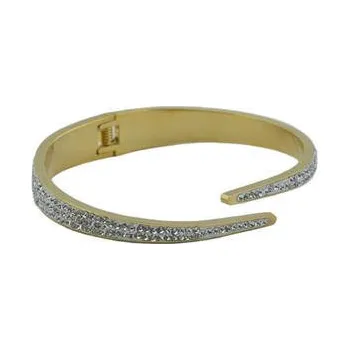 Náramek Doria Náramek zlatý z oceli s krystalky L178