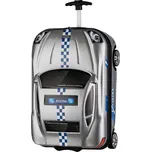 Dětský cestovní kufr AUTO policie - stříbrný