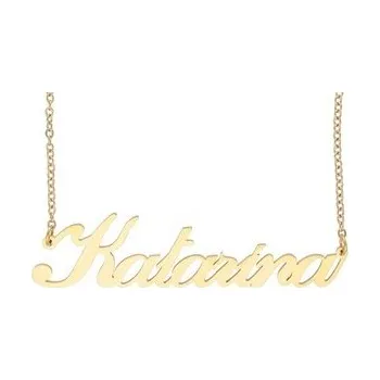 Řetízek Doria Řetízek z oceli se jménem KATARÍNA zlatá ocel
