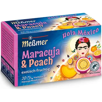 MESSMER OVOCNÝ ČAJ MEXICO MARACUJA A BROSKEV 45g NĚMECKO!