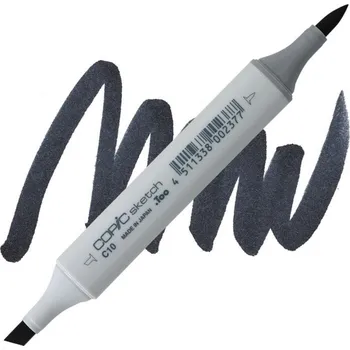 Lihová fixa COPIC Sketch oboustranná Brush & Chisel, C10 Cool gray 10