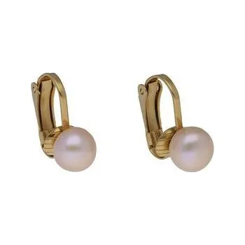 Náušnice Doria Náušnice z oceli zlaté s perličkamii C156
