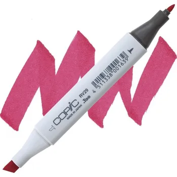 Lihová fixa COPIC Classic oboustranná Fine & Chisel, RV29 Crimson