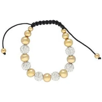 Náramek Doria Náramek korálkový na šňůrce zlatý z oceli L456