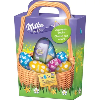 Čokoláda Milka Egg Hunt košíček 162 g