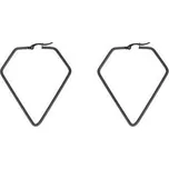 Doria Náušnice trojúhelníkové černé z oceli J413