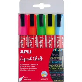 APLI křídový popisovač 5,5mm, 5ks