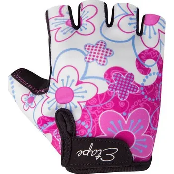 Cyklistické rukavice Dětské cyklistické rukavice Etape Rex bílá/růžová - 7-8