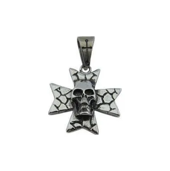 Přívěsek Doria Přívěsek z oceli stříbrný maltézský kříž F346