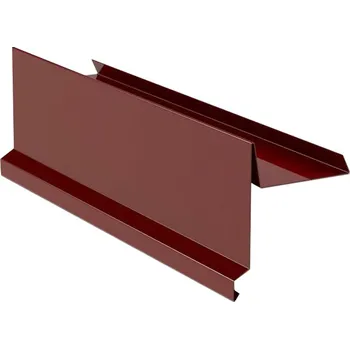 Plech Závětrná lišta RŠ 250, 2 bm, Lakovaný pozink, Ocelově červená RAL 3009