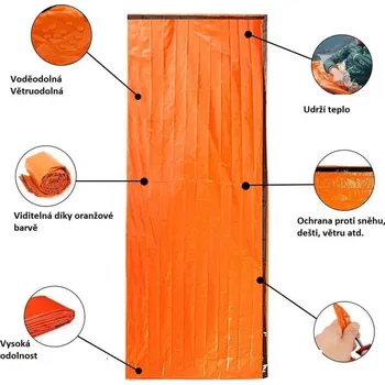 Cestování Nouzový outdoorový kempovací termální spací pytel