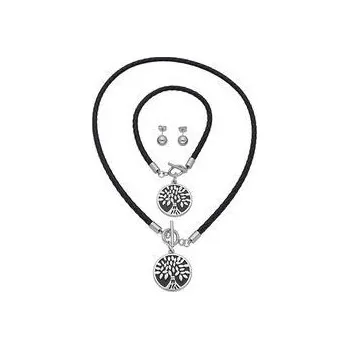 Souprava šperků Set šperků z chirurgické oceli stříbrný P046