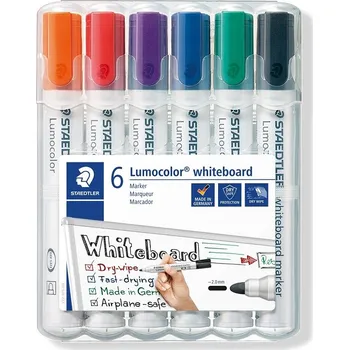 Kancelářské potřeby STAEDTLER Lumocolor na bílé tabule, 6ks kulatý hrot
