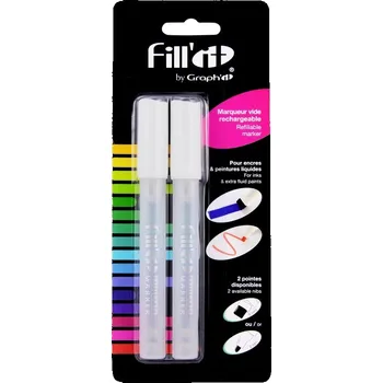 GRAPH'IT Prázdné fixy FILL'IT 4,5mm, 2ks + náhradní hrot