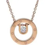 Doria Řetízek z oceli s přívěskem rose gold I075