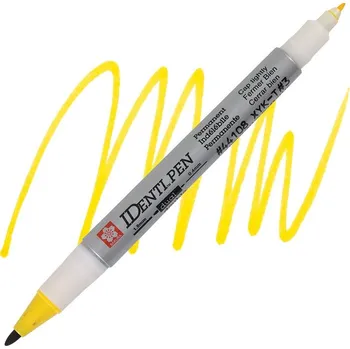 Lihový oboustranný popisovač SAKURA Identi Pen, žlutý
