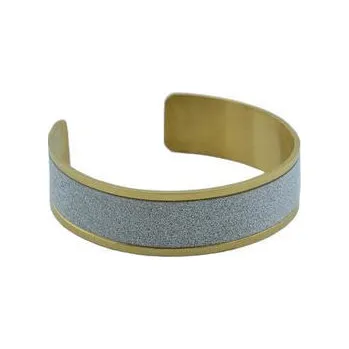 Náramek Doria Náramek pevný zlato - stříbrný z oceli B199