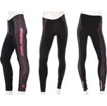 Dámské elastické kalhoty CRUSSIS, černá/růžová, vel. L