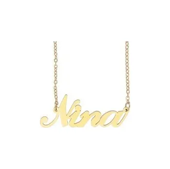 Řetízek Doria Řetízek z oceli se jménem NINA zlatá ocel