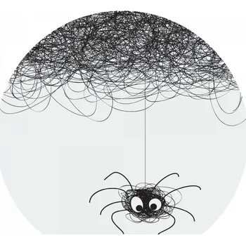 Fototapeta Samolepicí fototapeta Roztomilý pavouk 70x70 cm CR3225 Cute Spider / kruhové samolepicí vliesové dekorace La Form (ø 70 cm) AG Design