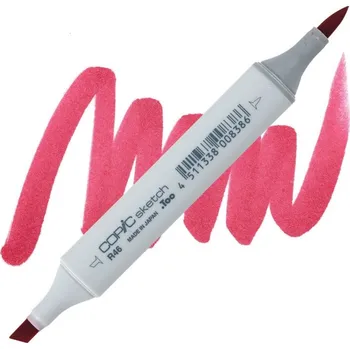 Lihová fixa COPIC Sketch oboustranná Brush & Chisel, R46 Strong red