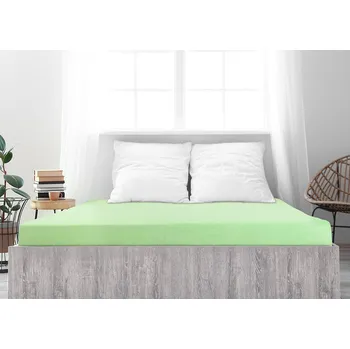 Prostěradlo B.E.S. - Petrovice, s.r.o. Prostěradlo Froté PERFECT - Světlá zelená Rozměr: 90 x 200