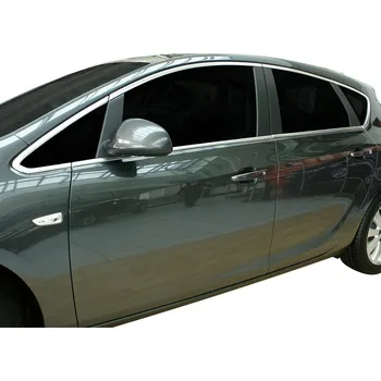 Nerez lišty kolem oken Omtec Opel Astra J 2010-15 htb (ne kombi) 12 ks