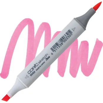 Lihová fixa COPIC Sketch oboustranná Brush & Chisel, RV04 Shock pink