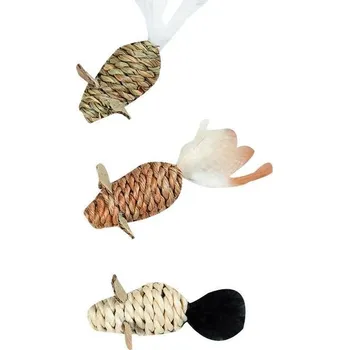 Hračka pro kočku Flamingo Hračka myš z mořské řasy a s catnipem