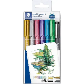 STAEDTLER Metalický popisovač STAEDTLER, 6ks + liner