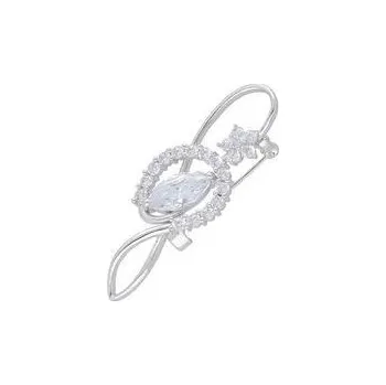 Brož Doria Brož houslový klíč stříbrná s krystaly B082
