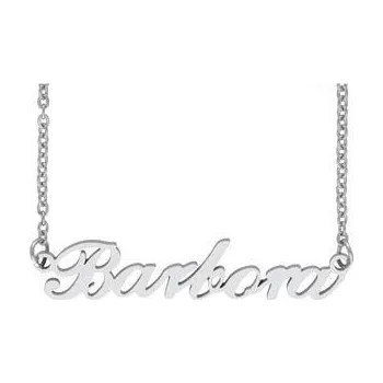 Řetízek Doria Řetízek z oceli se jménem BARBORA stříbrný