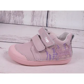 Dívčí polobotky D.D.step Celoroční boty obuv D.D. step kožené S066-319 sv. růžové s kočkou velikost: 22