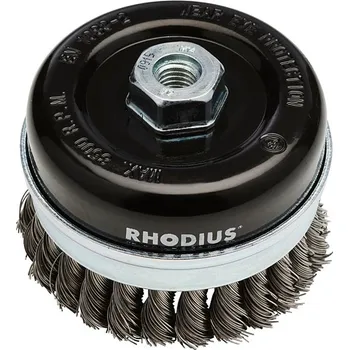 Brusný kartáč Rhodius kotouč drátěný hrncový STBZ, copový, průměr 65 mm, závit M14 - 053-353074