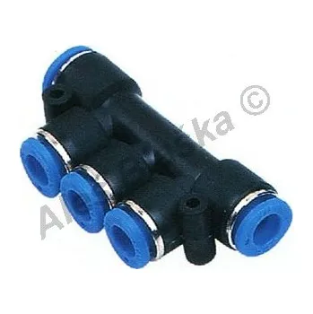 Cyklo nářadí Pneumatická nástrčná spojka rozdělovač EPKG redukovaný na vzduch (rychlospojka) - průměr 6-4 EPKG