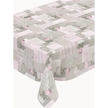 ubrus Ubrus PVC 138A Romantic růžovo-šedý metráž šířka 140 cm
