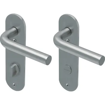 Dveřní kování COBRA LOŽISKOVÉ KOVÁNÍ LOFT PB3.0 KRATKÝ ŠTÍT Provedení: WC, Povrch: IN - nerez, Rozteč: 72 mm