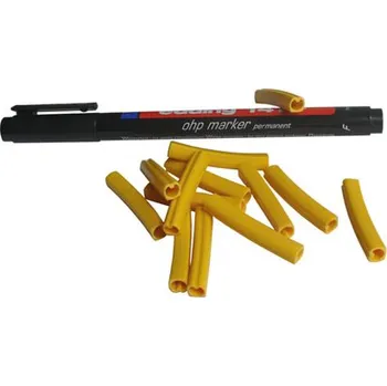 elektrický kabel P A 1,5 SET sada200ks návleček délky 35mm pro průřez 0,5-1,5mm2+permanentní pero