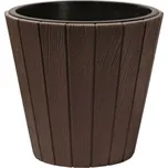 Květináč z prken Woode hnědý, varianta 34,8 cm