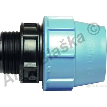 Vodovodní potrubí UNIDELTA S.p.A. - Itálie | PE (PP-S) spojka přímá s vnějším závitem na polyetylénové trubky (polyš) (svěrná plastová) - 40x5/4" UNI1003