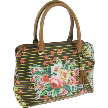 Kabelka Kabelka GIO & CO hnědá 35cm (Elegantní kabelka pro dámy)