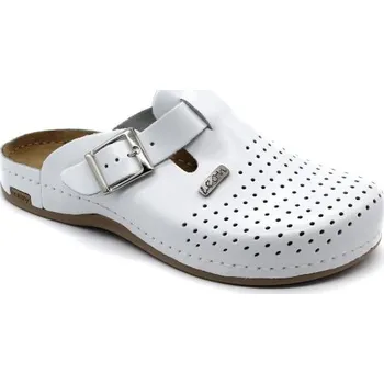 Dámská zdravotní obuv Leon 700 Pánská kožená zdravotní obuv - Bílá Velikost: 41