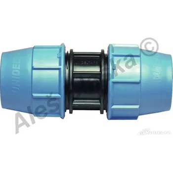 Vodovodní potrubí UNIDELTA S.p.A. - Itálie | PE (PP-S) spojka opravná převlečná na polyetylénové trubky (polyš) (svěrná plastová) - 90 UNI1014