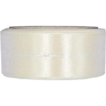 Stuha Saténová stahovací látková stuha SATINBAND SUSIFIX krémová 25 mm x 3 m (8,-Kč/m) (Saténová stahovací stuha, krémová, oboulící)