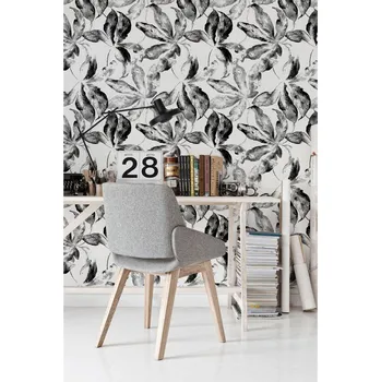 Tapeta Coloray Fototapeta Černobílé listy Samolepící Fototapeta Vliesová 250 x 250 cm coloraydecor-f-as-162407649