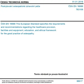 ČSN EN 16686 - Poskytování osteopatické zdravotní péče - Tisk